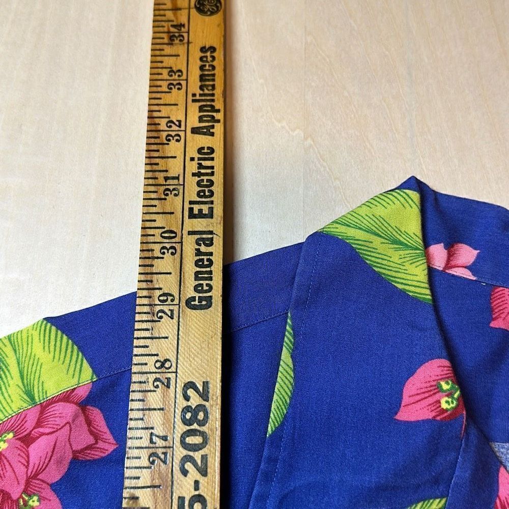 Vintage Y2K Ralph Lauren Shirt Men L Caldwell Short Sleeve Hawaiian Floral Overs - Picture 2 of 5